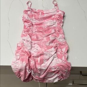 Adika Pink and White Dress